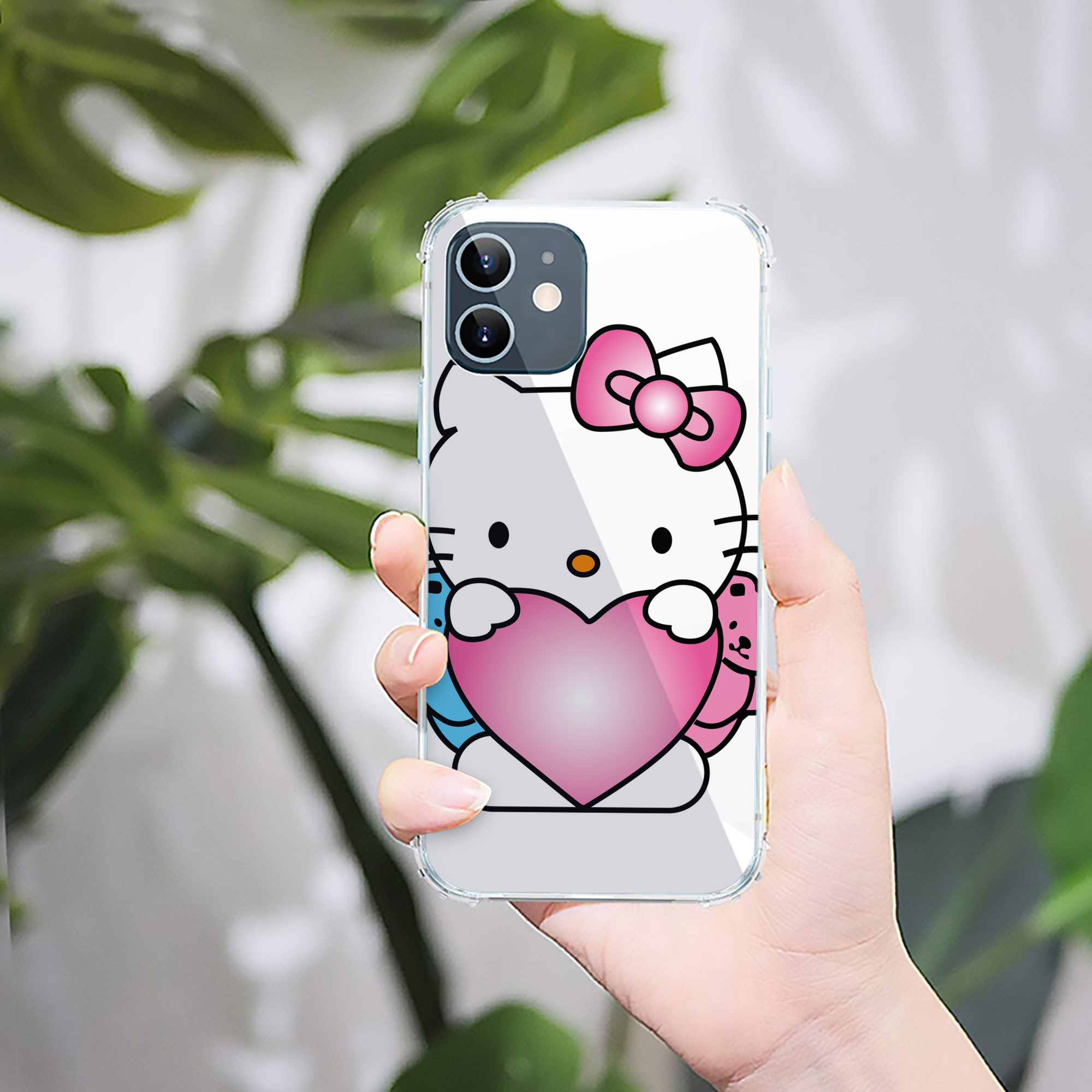 （画像用） Hello Kitty ハローキティ 【iPhone 12シリーズ対応】透明スマホケース（クリアソフトケース）